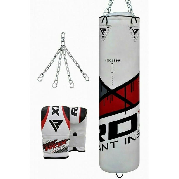 56" PUNCHING BAG WITH CHAINS Sparring MMA Boxing Training Canvas Heavy Duty Red 56" PUNCHING BAG WITH CHAINS Sparring MMA Boxing Training Canvas Heavy Duty Red